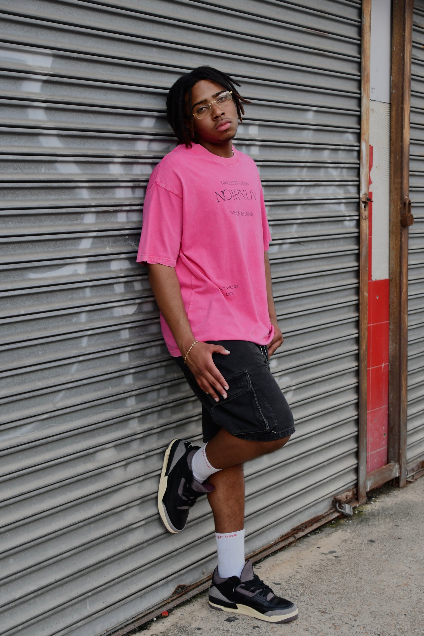 3 Languages Oversize Short Sleeves Tee