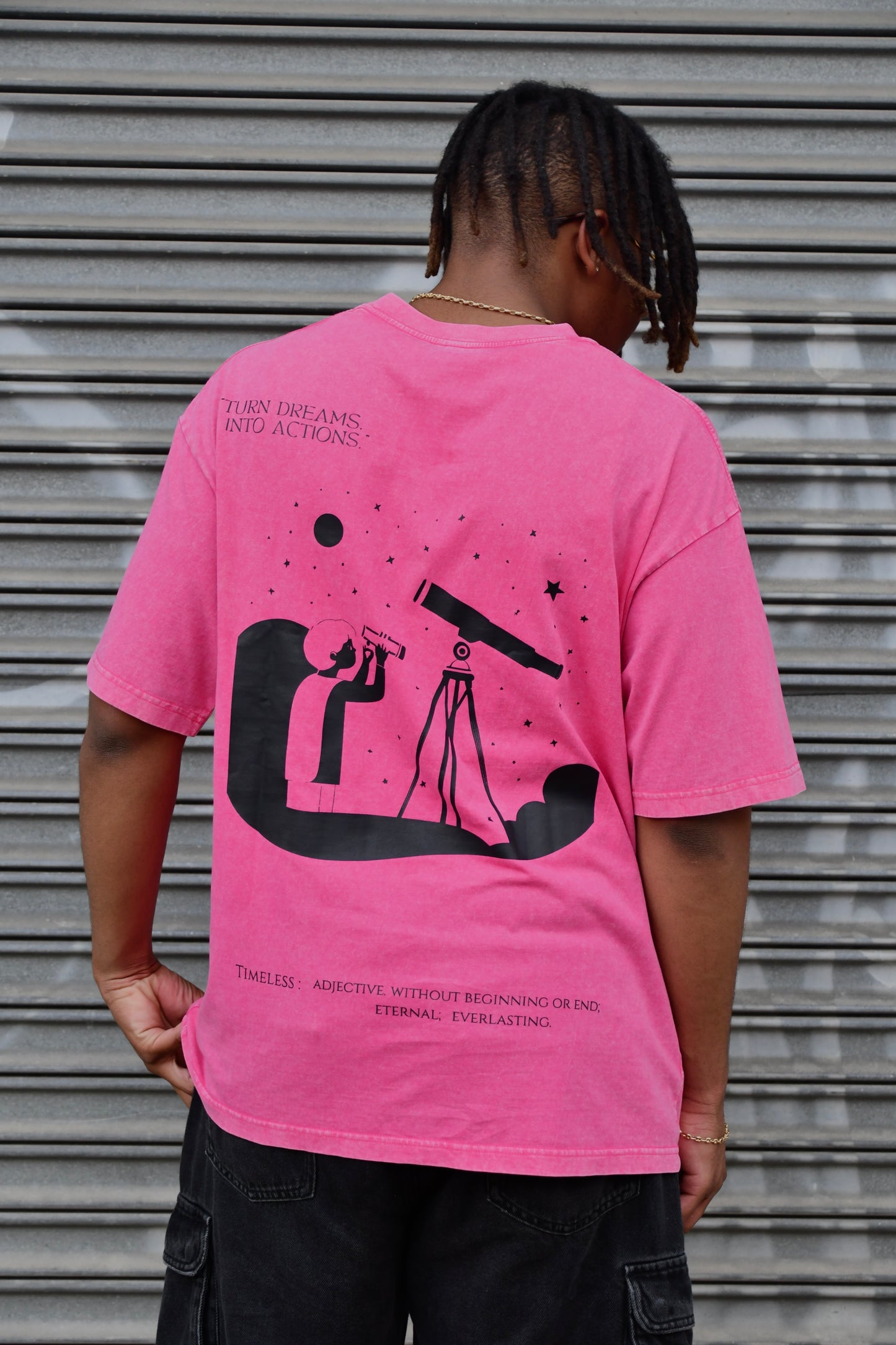 3 Languages Oversize Short Sleeves Tee